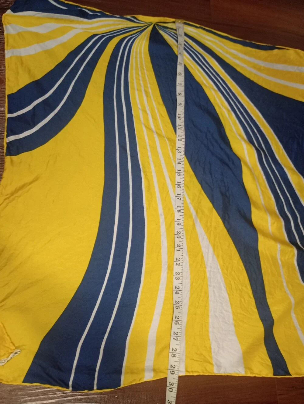 Vintage Ohrbach's Abstract Rolled Edges Silk scarf